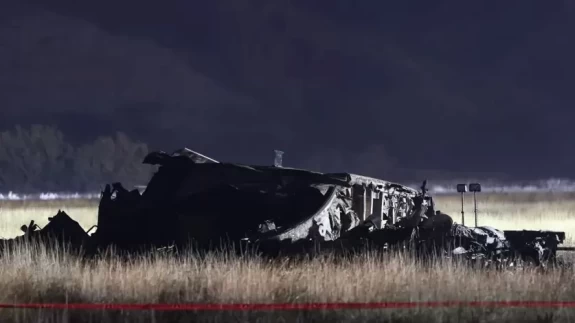 Düşen C-130 tipi kargo uçağından ilk görüntüler geldi