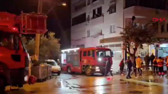 Mudanya'da apartmanda yangın