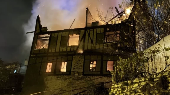 Safranbolu’da 150 yıllık tarihi konak alevlere teslim oldu