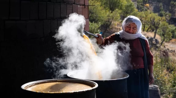 Sason’da kış hazırlığı: Cevizli sucuk ve pestil mesaisi
