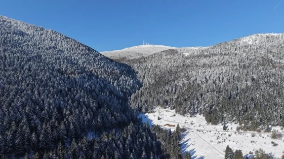 Alaçam’da kış kendini gösterdi! Ormanlar beyaza büründü