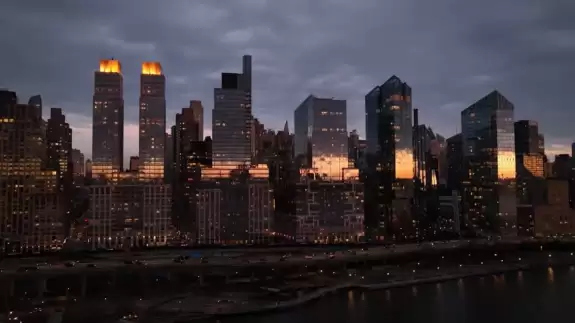 New York'ta gün batımı ve eşsiz görüntüsü