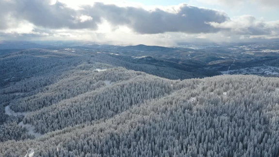 Ballıdağ'da kış büyüsü: Muhteşem manzara ortaya çıktı
