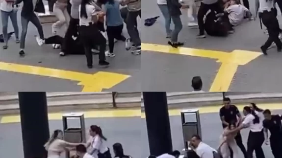 AVM önü savaş alanına döndü