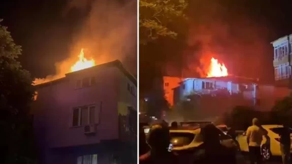 Sarıyer'de anaokulunda korkutan yangın!