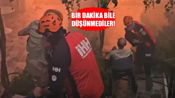Tekerlekli sandalyesiyle alevlerin içinde kaldı! İzmir'deki yangında duygulandıran görüntüler...