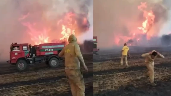 Gelibolu’da yangınla mücadele! Ekipler zor anlar yaşadı