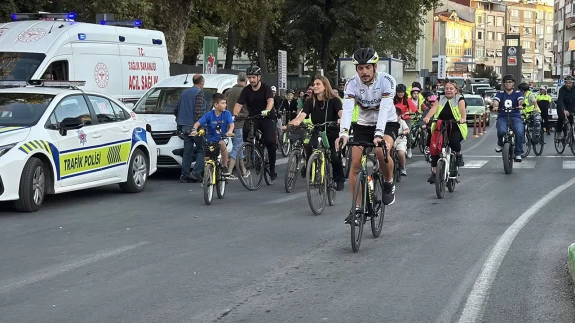 Kırklareli’nde Avrupa Hareketlilik Haftası’nda bisiklet turu düzenlendi