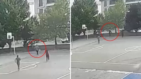 Okul müdürü faciayı önledi: Çocukların üzerine giden aracı son anda durdurdu