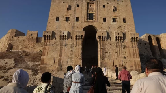 Restorasyonu tamamlanan Halep Kalesi ziyarete açıldı