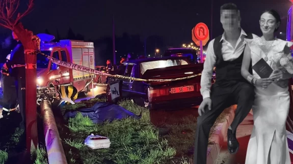 Ağustos ayında evlenen çiftin acı vedası