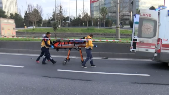 Avrupa Otoyolu'nda zincirleme kaza dehşeti