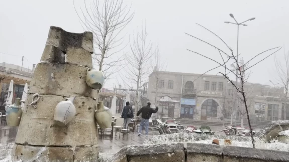 Aksaray'ın yüksek kesimlerinde kar başladı