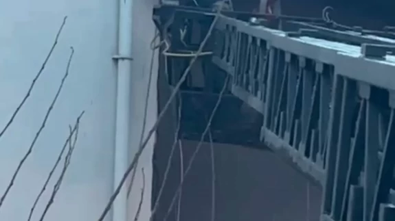 Diyarbakır'da itfaiye, ipte asılı kalan güvercini böyle kurtardı