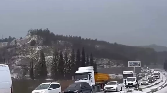 Yatağan-Milas kara yolunda dolu felaketi! Sürücüler zor anlar yaşadı!