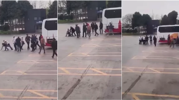Otobüs terminalinde tekme tokat kavga! Yolcu ve şoför birbirine girdi