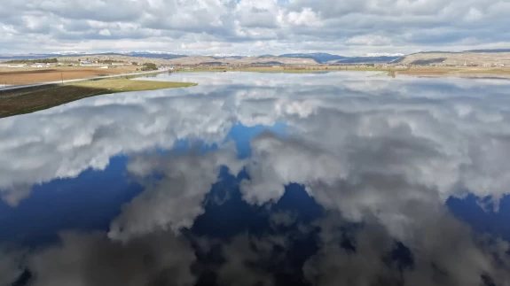 Sivas'ta yağışlar tarım arazilerini vurdu: Havadan görüntülendi