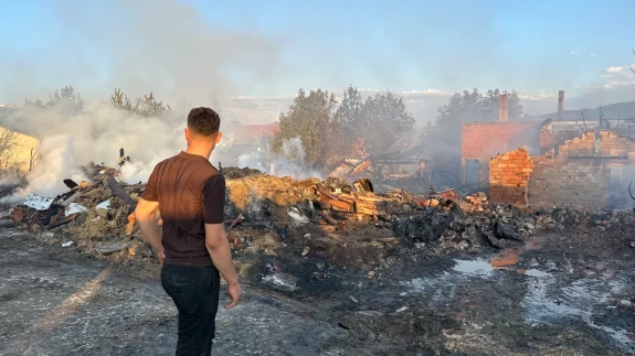 Çankırı'da çıkan yangın büyük hasar bıraktı!