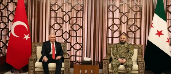 Bakan Güler, Suriye Savunma Bakanı Tümgeneral Ebu Kasra ile bir araya geldi