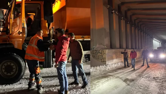 3 bin rakımlı Karabet Geçidi'nde kar yağışı etkili oldu