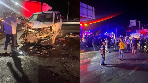 Sakarya'da iki araçın çarpışması az kalsın can alıyordu