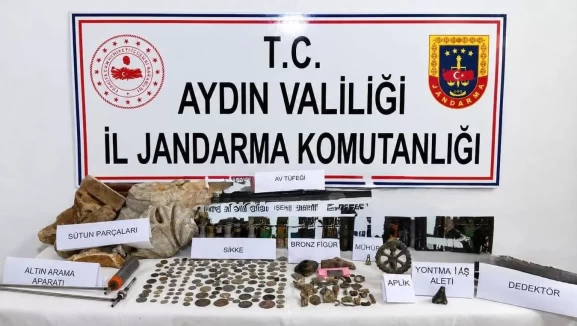 Aydın Karacasu’da tarihi eser operasyonu