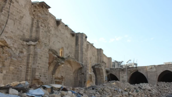 Gazze'nin en eski camisi Büyük Ömer Camii'nde restorasyon çalışmaları başladı