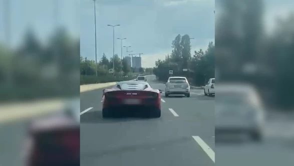Ankara’da lüks otomobille makas şov pahalıya patladı