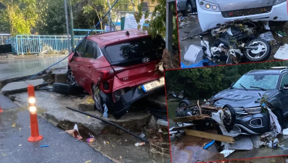 İstanbul'da selin vurduğu Ayazağa'da korkutan manzara!