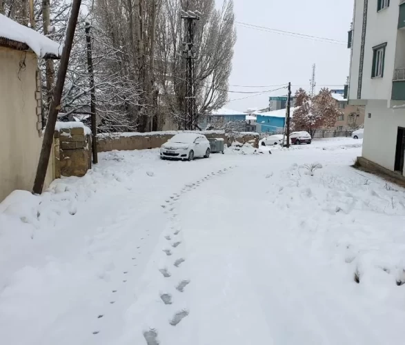 Van’da kar etkisini artırdı! Başkale’de yüksekler 50 santimi gördü