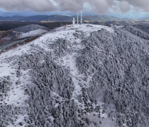Samsun'un Dürtmen Dağı beyaza büründü