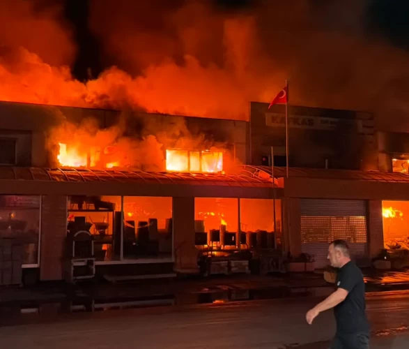 Eskişehir'de korkutan sanayi yangını