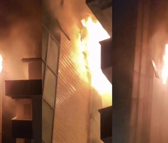 Beykoz’da 7 katlı plazada yangın