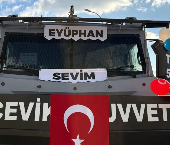 Babasının adının verildiği TOMA sünnet arabası oldu!