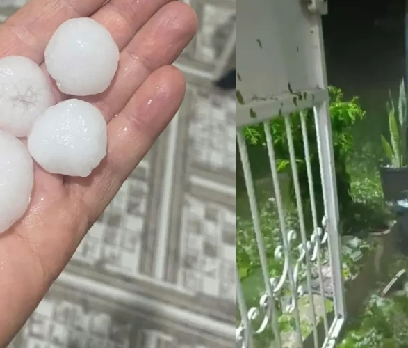 Hatay'da ceviz büyüklüğünde dolu yağdı