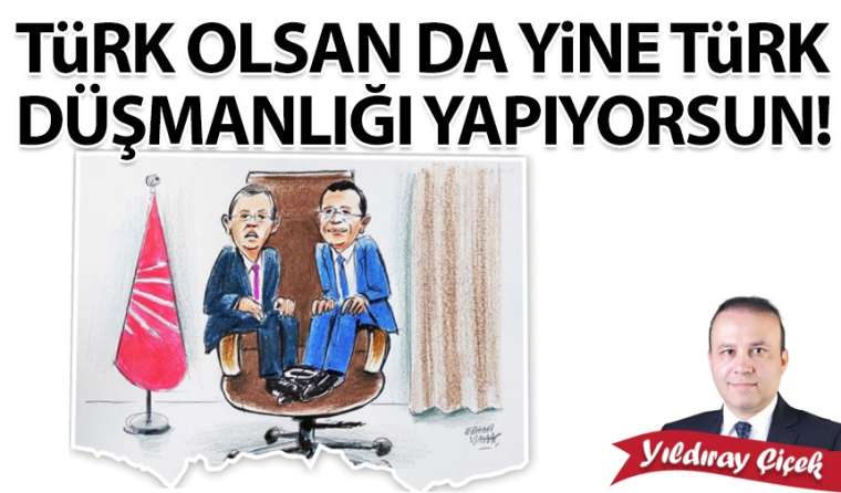 Türk olsan da yine Türk düşmanlığı yapıyorsun!