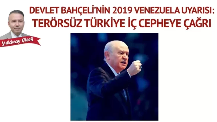 Devlet Bahçeli'nin 2019 uyarısı: Terörsüz Türkiye-iç cepheye çağrı