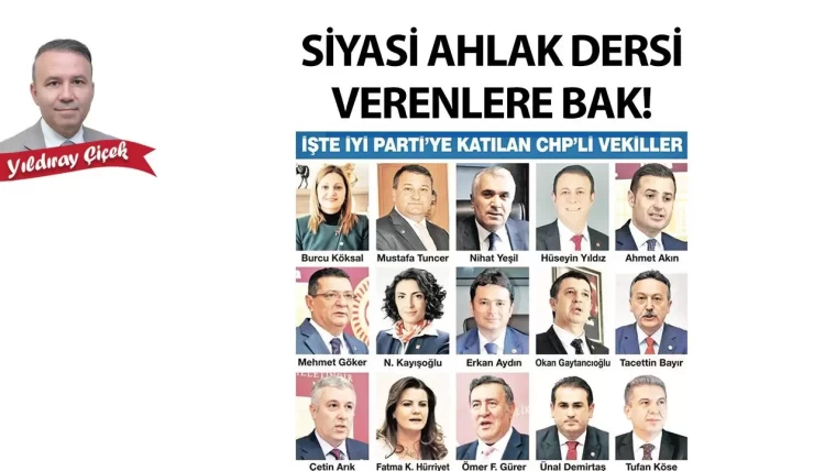 Siyasi ahlak dersi verenlere bak!
