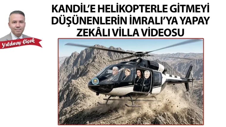 Kandil'e helikopterle gitmeyi düşünenlerin İmralı'ya yapay zekâlı villa videosu