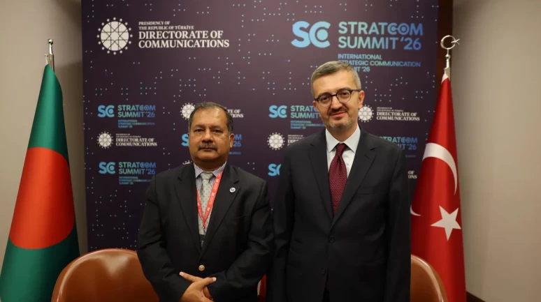 STRATCOM’da Asya diplomasisi! Burhanettin Duran, Bangladeşli bakanı ağırladı