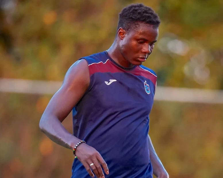 Trabzonspor'da Franculino Dju ilk kez antrenmanda