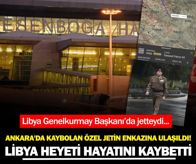 Ankara'da kaybolan özel jetin enkazına ulaşıldı