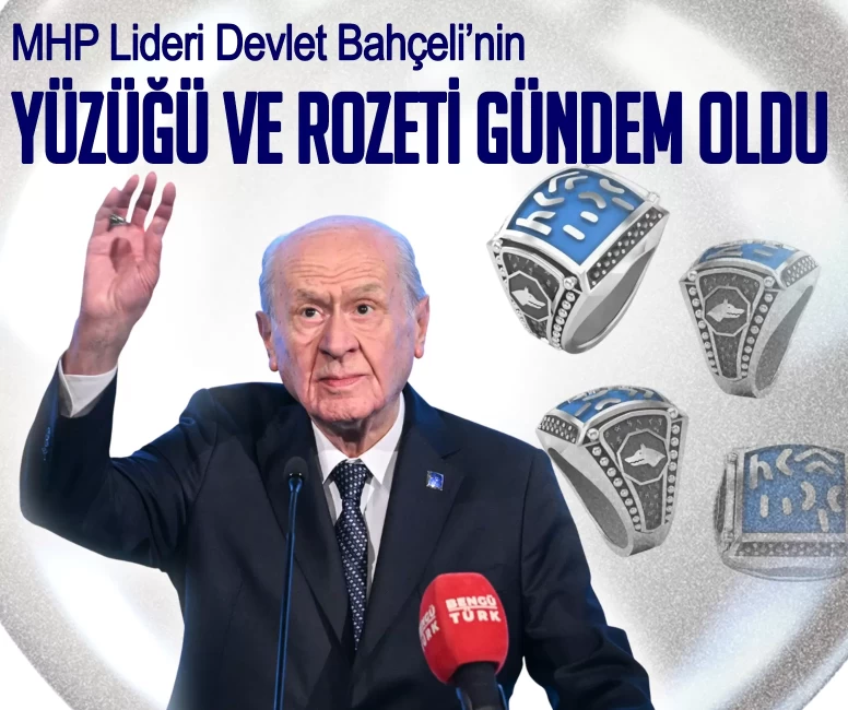 MHP Lideri Bahçeli'nin kurt başlı yüzüğü ve rozeti gündem oldu