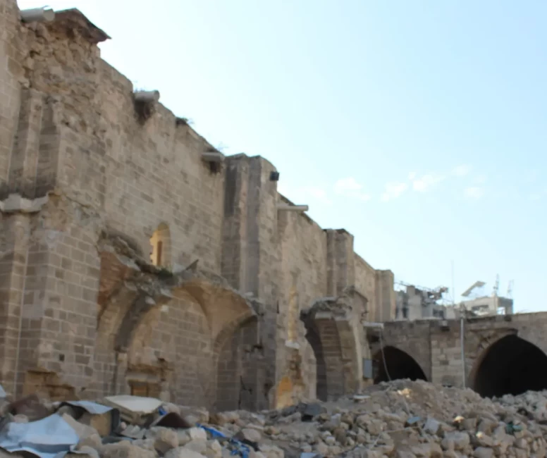 Gazze'nin en eski camisi Büyük Ömer Camii'nde restorasyon çalışmaları başladı