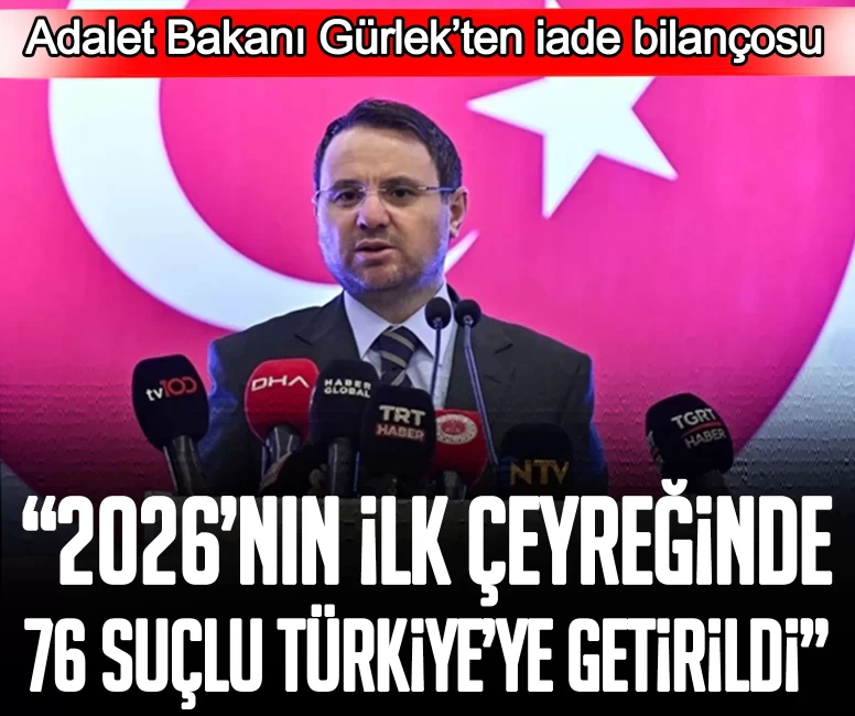 Adalet Bakanı Gürlek’ten iade bilançosu: 2026’nın ilk çeyreğinde 76 suçlu Türkiye’ye getirildi