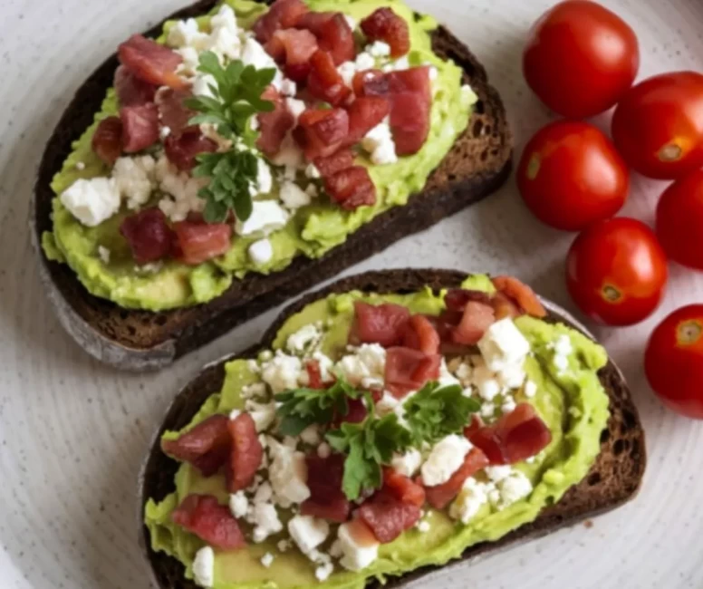Tam buğday ekmekli avokado tost