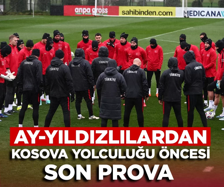 A Milli Takım, Kosova yolculuğu öncesi Riva’da son çalışmasını yaptı