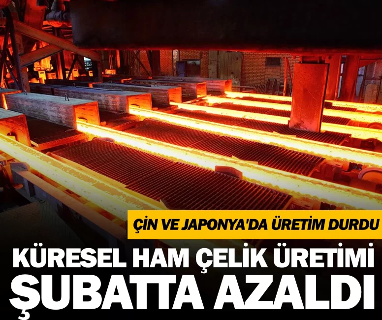 Küresel ham çelik üretimi şubatta azaldı