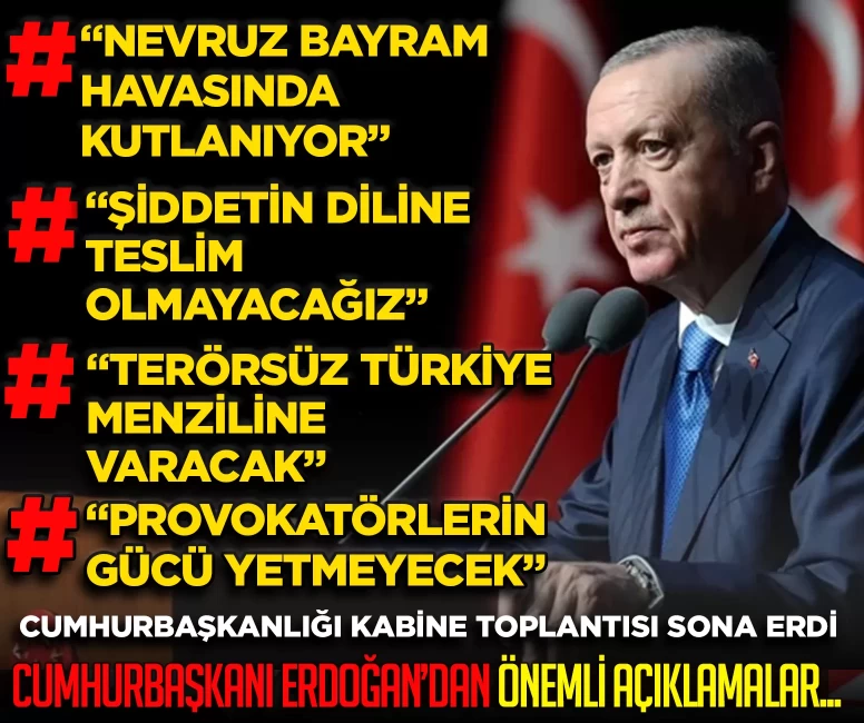 Cumhurbaşkanı Erdoğan: "Terörsüz Türkiye süreci menziline varacak"