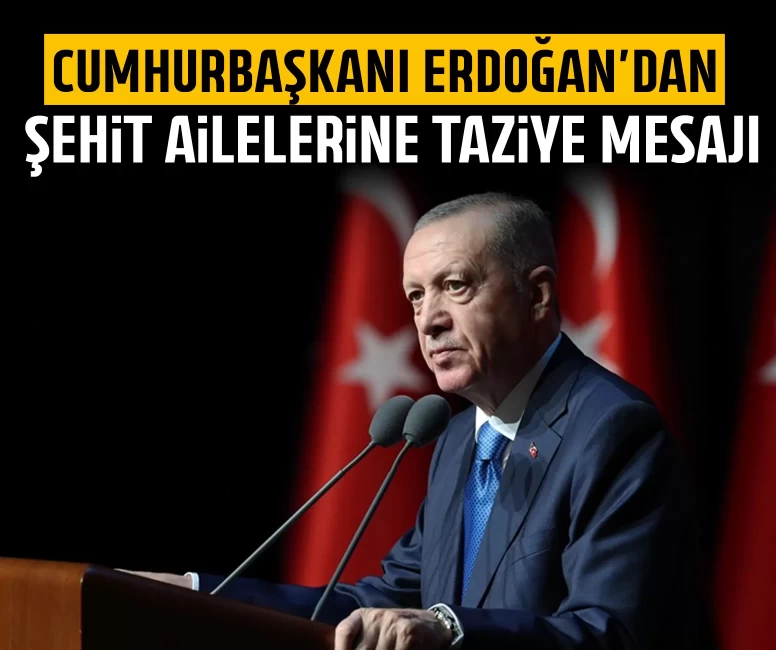 Cumhurbaşkanı Erdoğan'dan taziye mesajı!